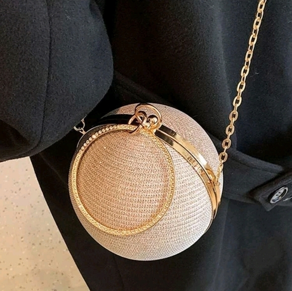 Mini Rhinestone Glitter Circle Bag - Picture 8 of 10